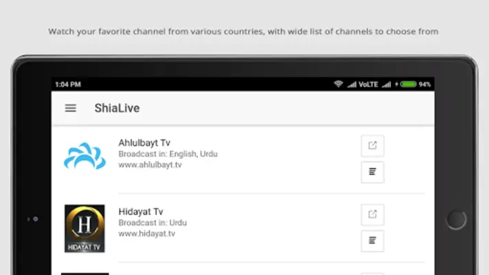 ShiaLive android App screenshot 0